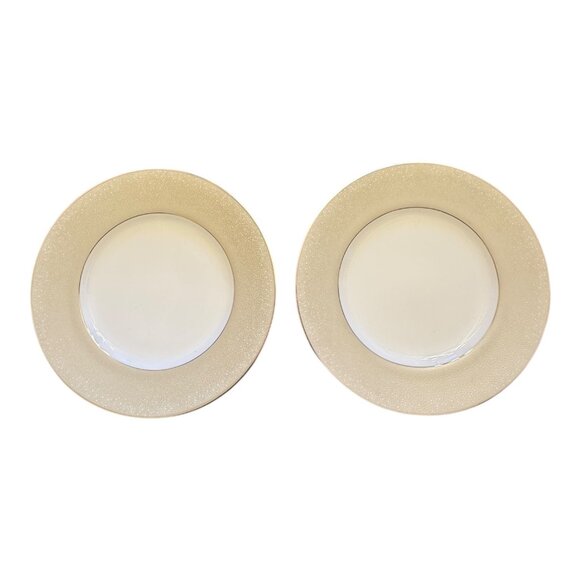 Mikasa Luminous Pearls Fine Bone China Bread Plates Set Of 2 Elegant Discontinue - Picture 2 of 4